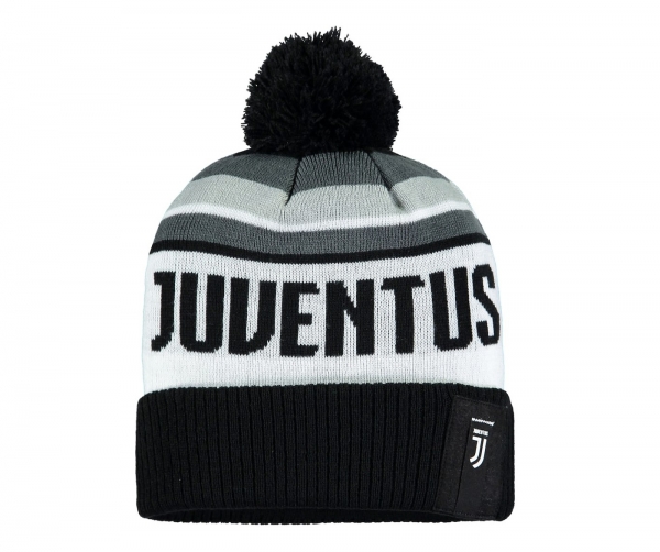 Fi Collection Juventus Officially Licensed Racer Cuff Knit w/Pom Pom